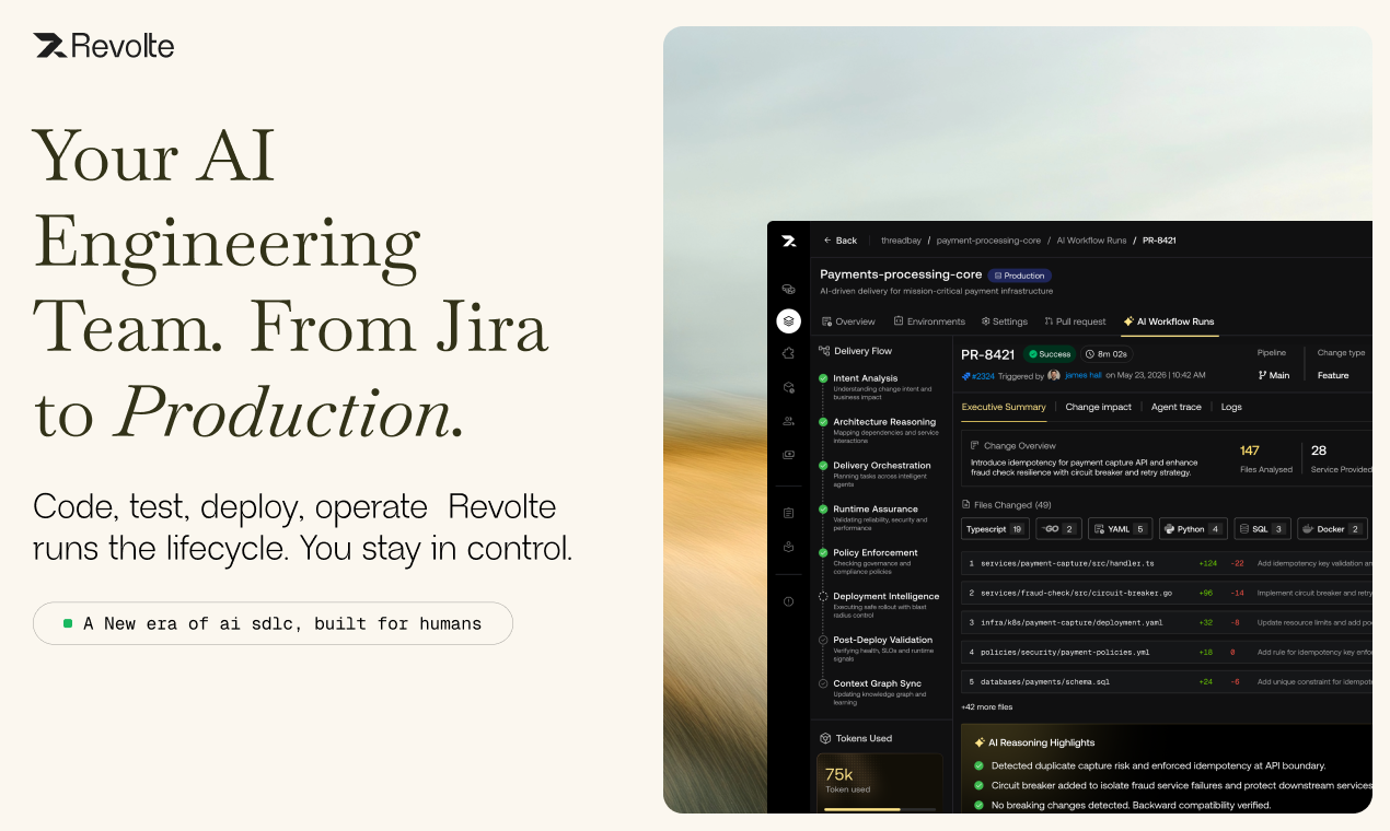 Revolteレビュー：AIエージェントによるソフトウェア開発ライフサイクルの自動化